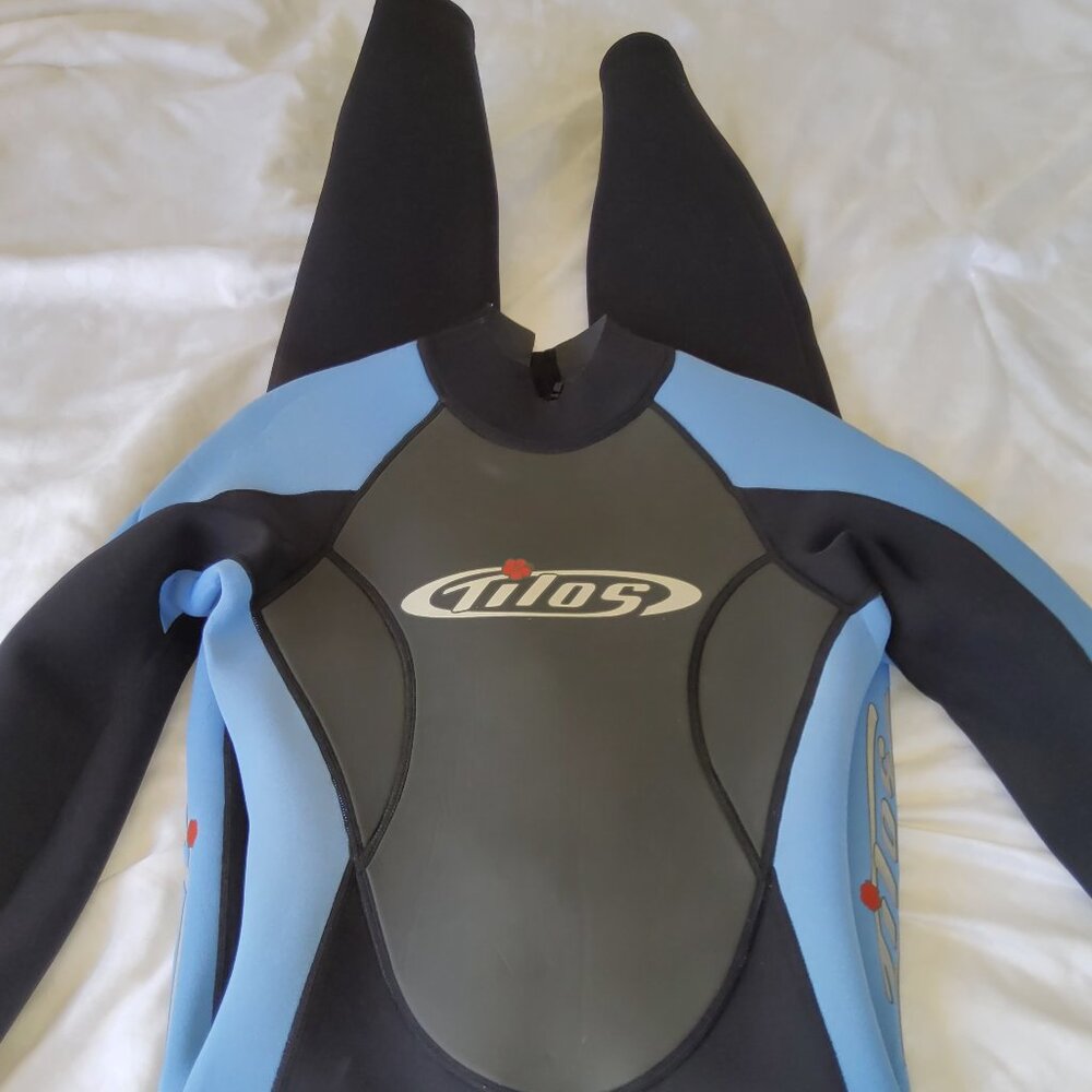 Tilos Wetsuit Full one piece zip back wet suit vest jump 3/2 EUC